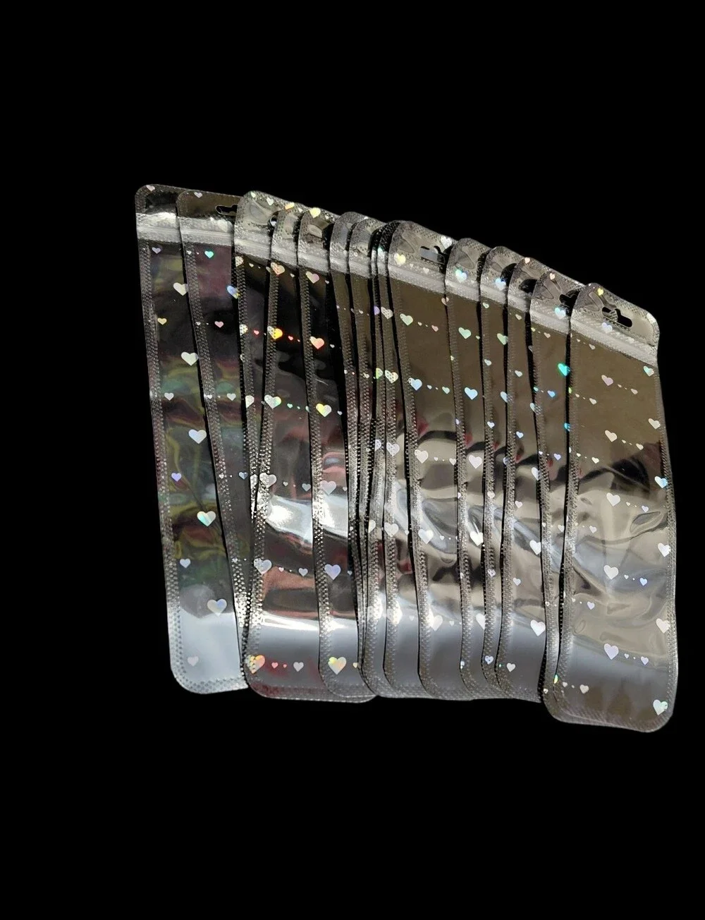 15ct. Holographic Transparent  Resealable Jewelry/Pen Plastic Bags ✨️PRICE FIRM✨